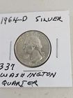 1964 D Washington Quarter VG+/F Condition 90% Silver-Better Date # 337