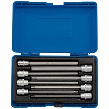 Image of Draper Expert 16287 3/8" Drive 8 Piece 150mm Long Hexagon Bit Socket Set 3-12mm