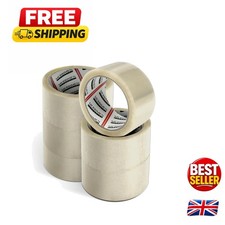 Extra Thick 48MM Clear Shipping Tape - 6 Rolls, Ideal for Packing and Moving