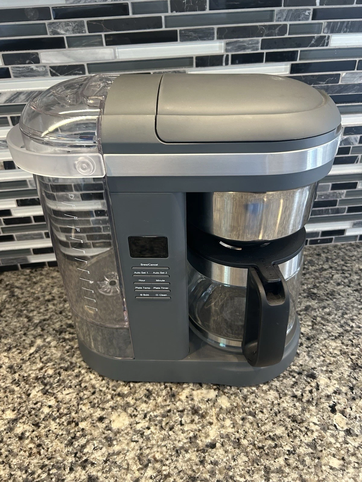 KitchenAid KCM1209DG 12 Cup Drip Coffee Maker With Spiral Showerhead Gray Tested