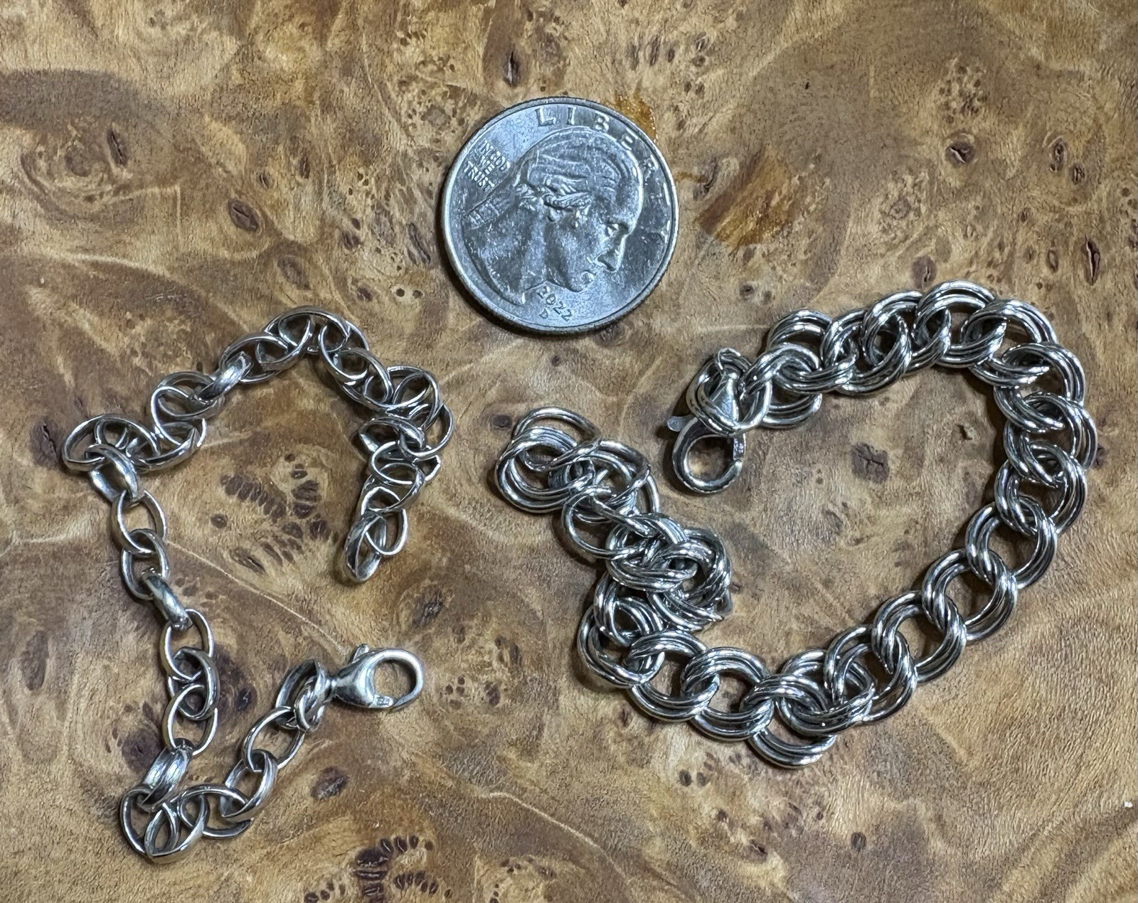 Sterling Silver Charm Bracelets 7.5” Ready for Ch… - image 6