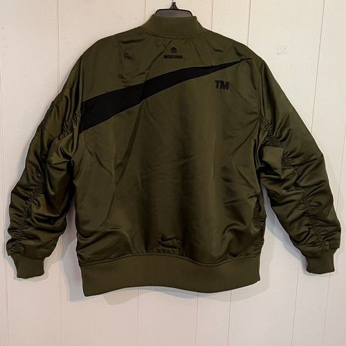 Nike Big Swoosh Therma-Fit Reversible Bomber Jacket DD6055-326 Sz L Green New - Picture 8 of 23