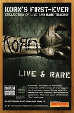 2006 Korn Live & Rare Vintage Print Ad/Poster Band Album CD LP Promo Wall Art