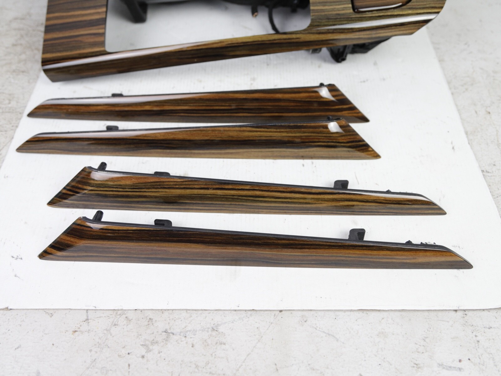 2017-2020 Maserati Ghibli Front & Rear Door Console Trim Wood Grain Set OEM 52k