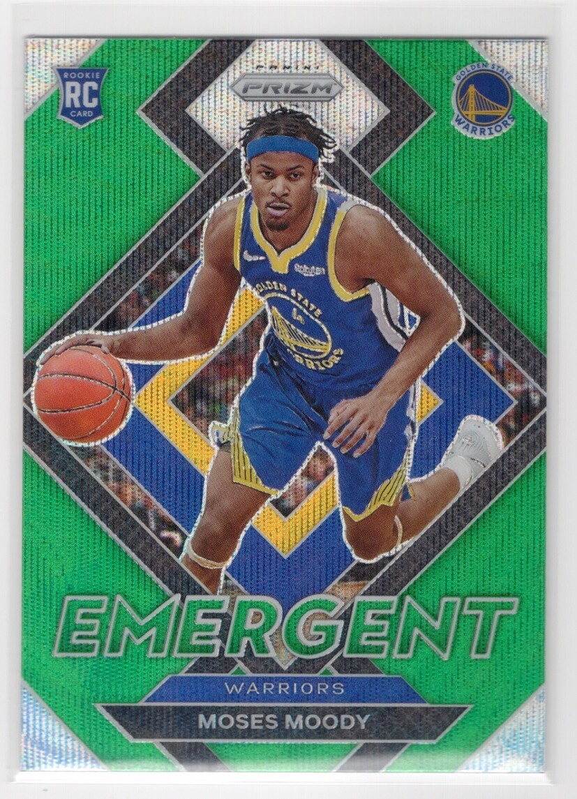 2021-2022 Panini Prizm Emergent Green Wave Moses Moody #16 Rookie Card RC