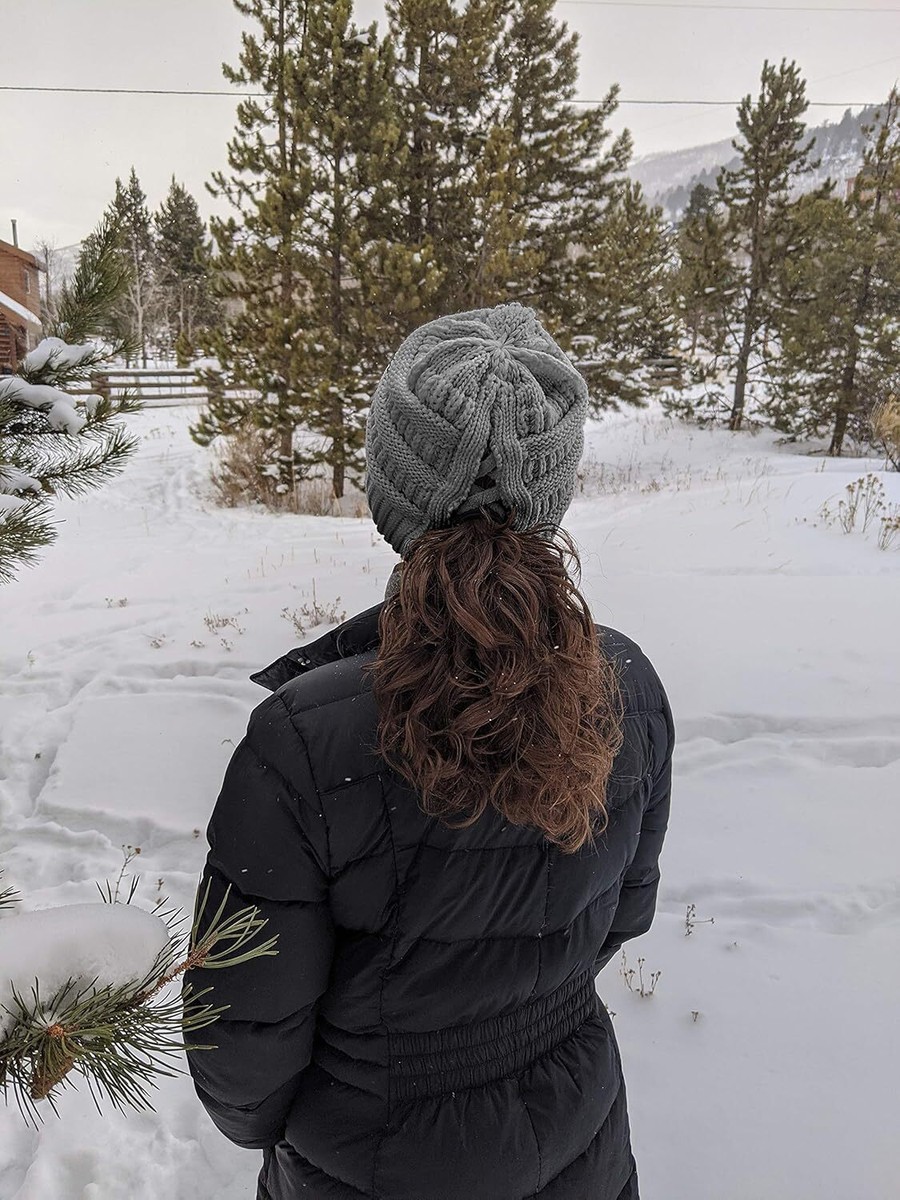 HAWEE Womens Ponytail Beanie Hat With Button For Mask, Criss Cross Winter High Messy Bun Beanie Hat With Ponytail Hole Bf1f4dc7 335b 4b14 B3e4 A70b56f0e084.3d73d16c56a1845f3e4259db82a341fb