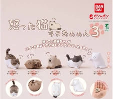 Angry Cat 3 Capsule Toy  Gacha Gashapon 5 pcs/set 