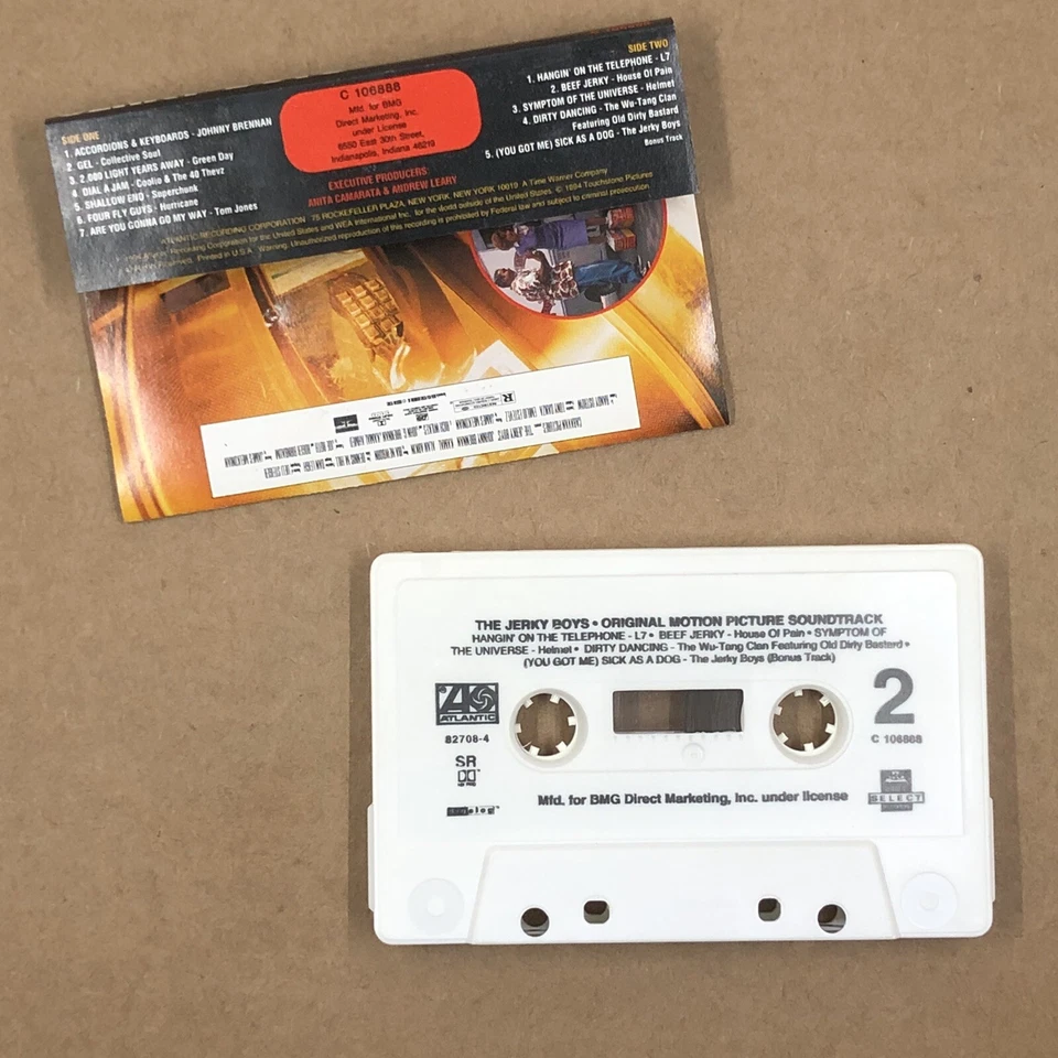 JERKY BOYS Cassette Tape 90s Soundtrack GREEN DAY WU TANG CLAN GREEN DAY HELMET Foto 3 de 4