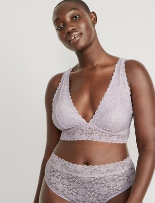 Old Navy Womens Size 3X ~ Lace Bralette Top ... Bellflower (Purple) $25 .. NWT