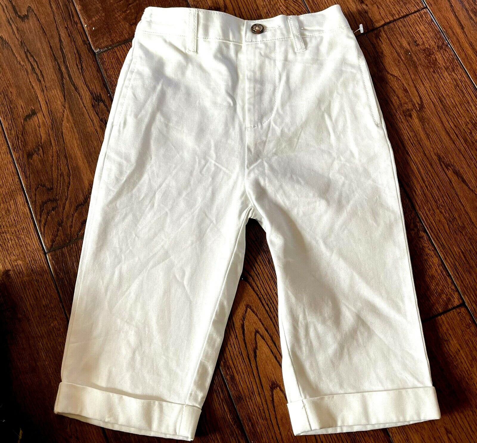 Baby Boy White Pants 612 Months Herringbone NEW eBay