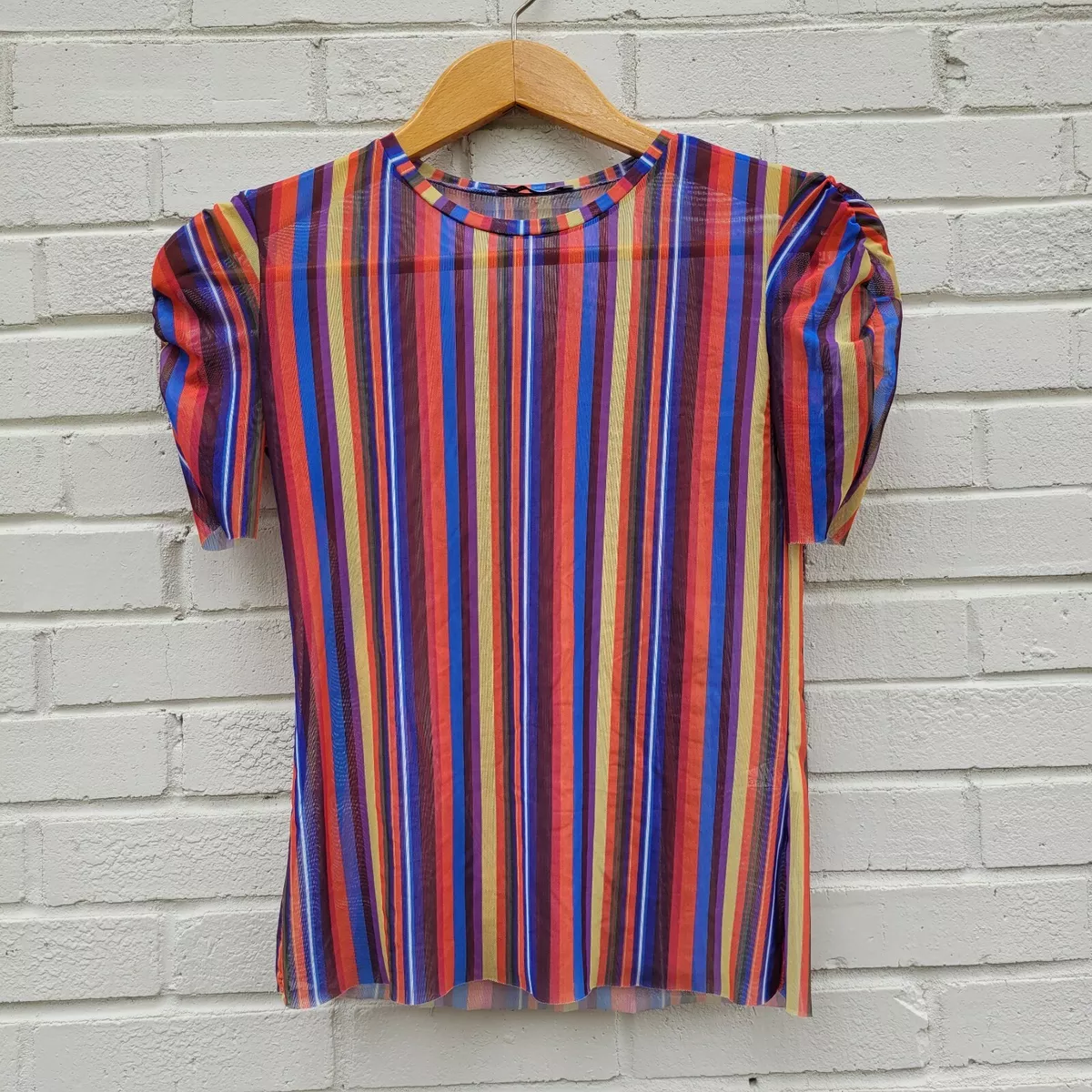 Rainbow sheer on sale top