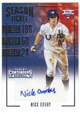 2016 Elite Extra Edition Contenders USA Baseball Tickets AUTO #33 Nick Gorby