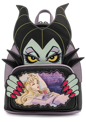 Loungefly Disney Villains Sleeping Beauty Maleficent Figural Mini Backpack New Loungefly Disney Sleeping Beauty Maleficent Transformation  main image 4
