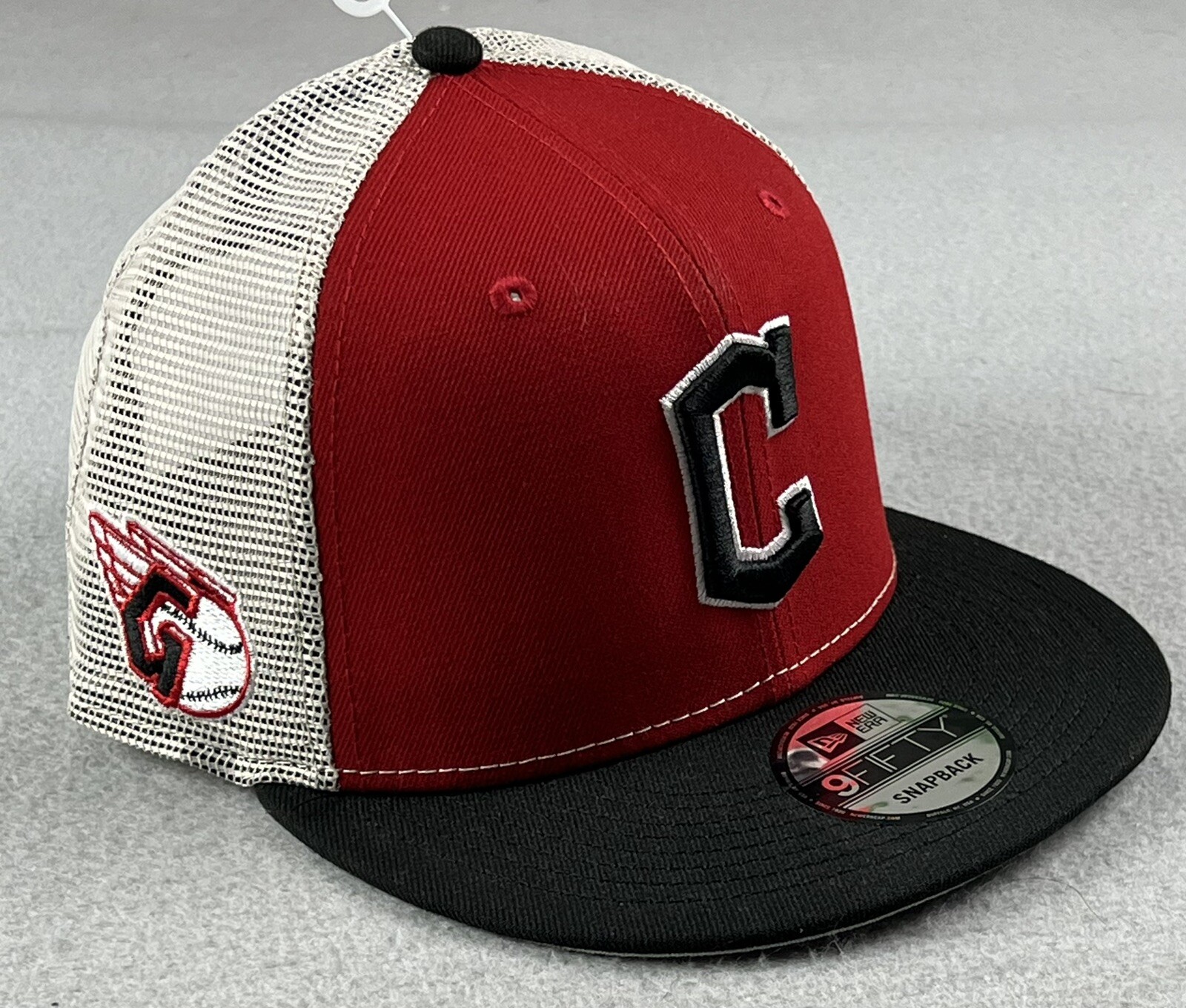 NEW ERA 9Fifty Cleveland Guardians High Crown Adjustable Trucker Hat NEW