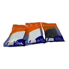 NanoSocks 3-Pack Nano-Weave Technology Compression Socks Size 2 White  1 Black