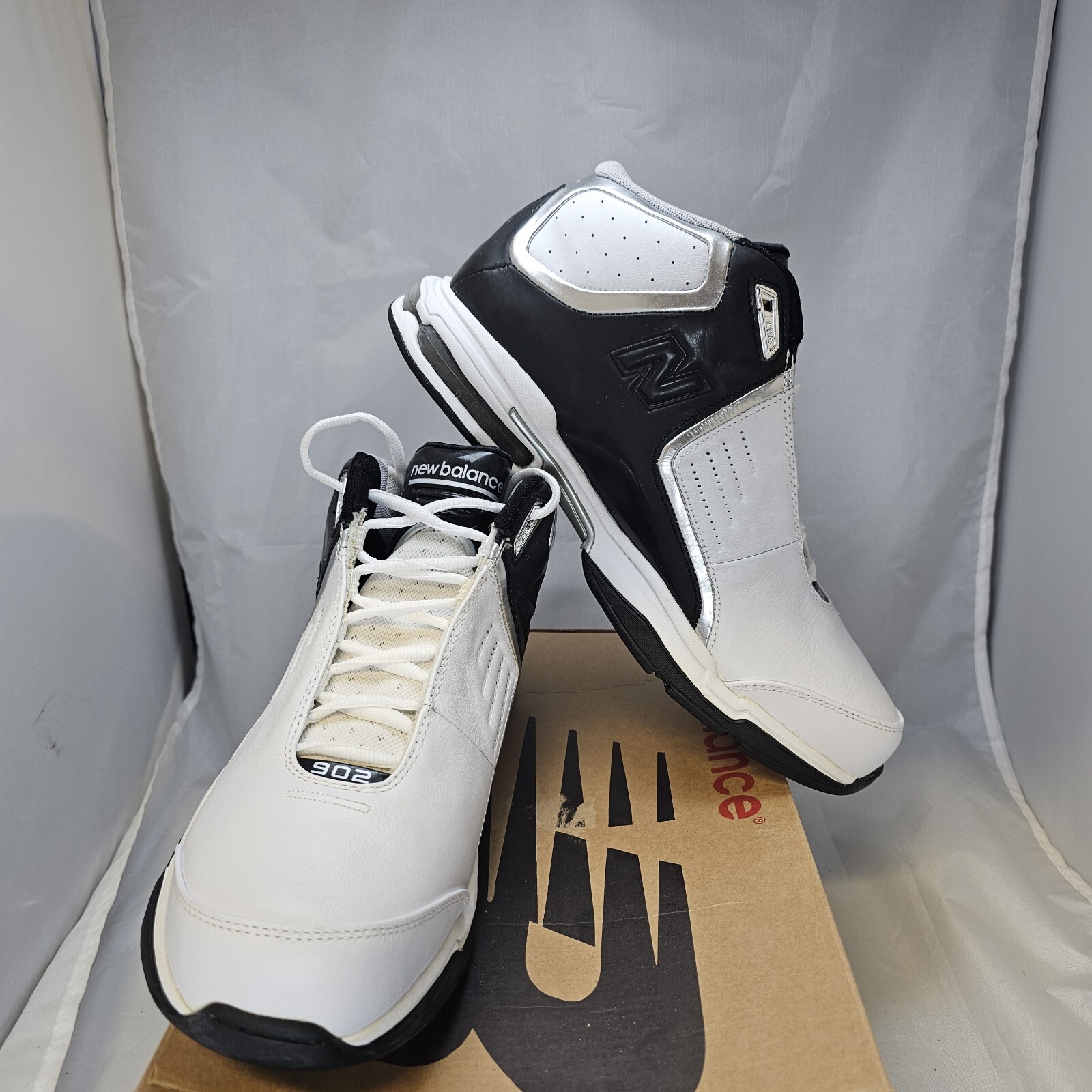 Sz 12.5m Bb902wb W/ Box Nwb Black White Silver