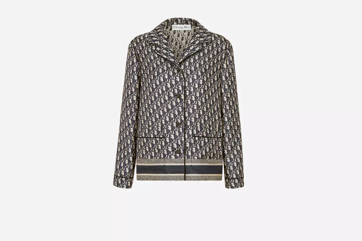 Dior JACKET Dior Oblique Silk Twill NWT 3000 Fr34