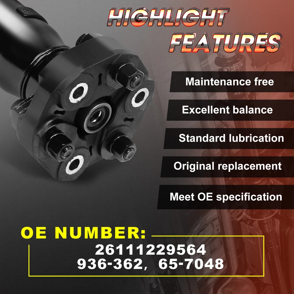 Rear Driveshaft Prop Shaft Assembly for BMW E46 323Ci 323i 325Ci 325i Trans - Imagem 3 de 4