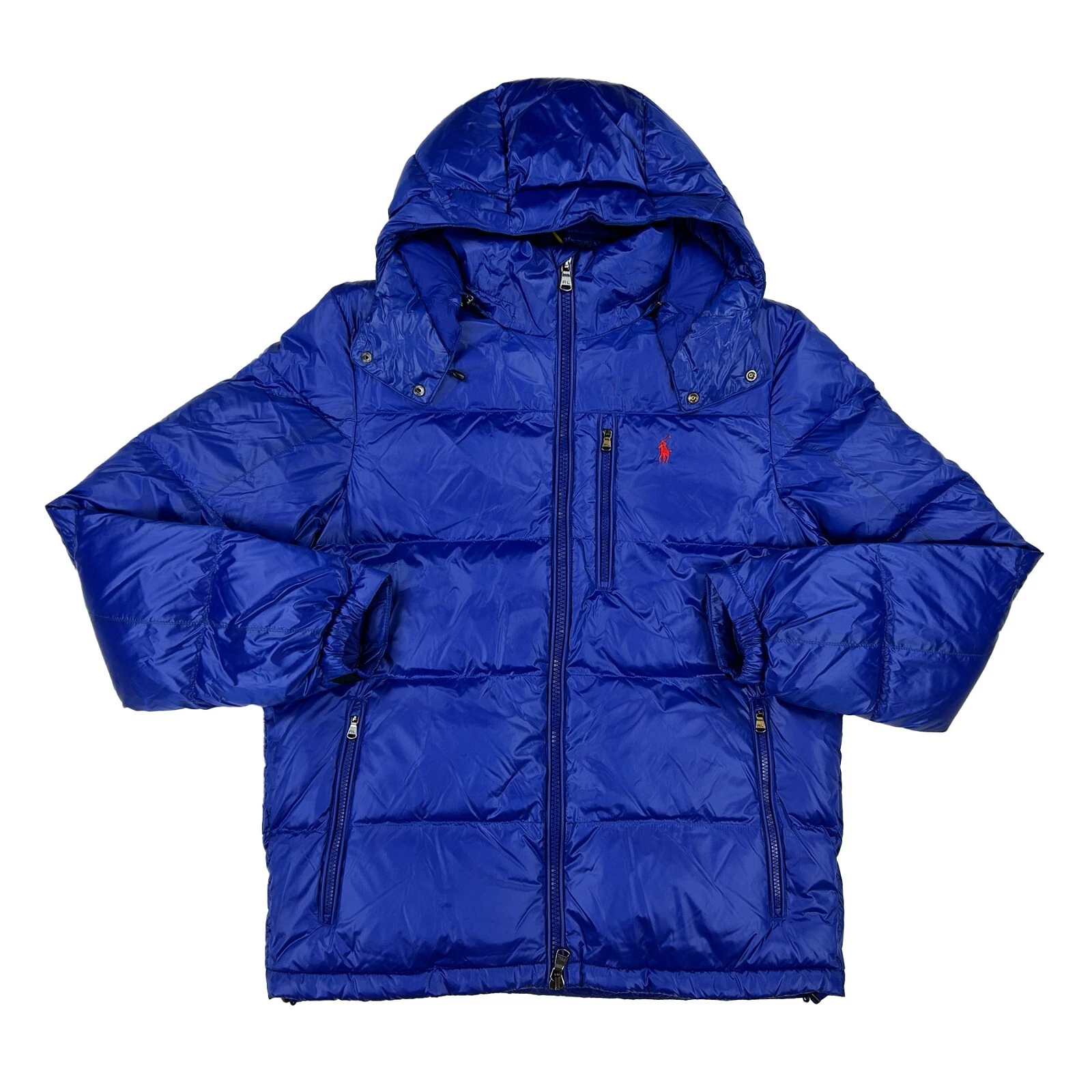 Polo Ralph Lauren Hooded Shiny Down Puffer Jacket Coat with Pony - Royal Blue
Opens in a new window