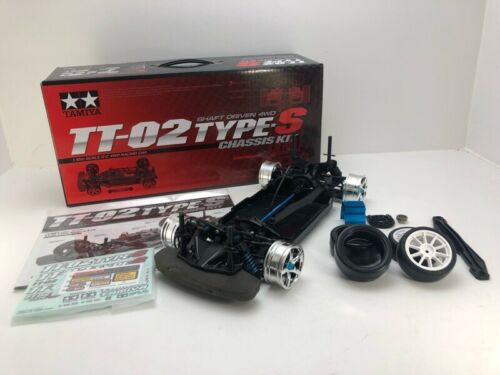 Tamiya TT-02 type-S limited rare Chassis new tire RC 4WD