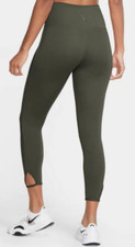 Nike Legging Women's S Yoga Cutout High Rise 7/8 Athleisure Gym Olive 