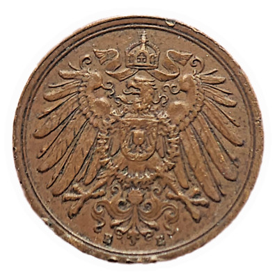 1910 E Germany 2 Pfennig Coin TCD World Estate Sale