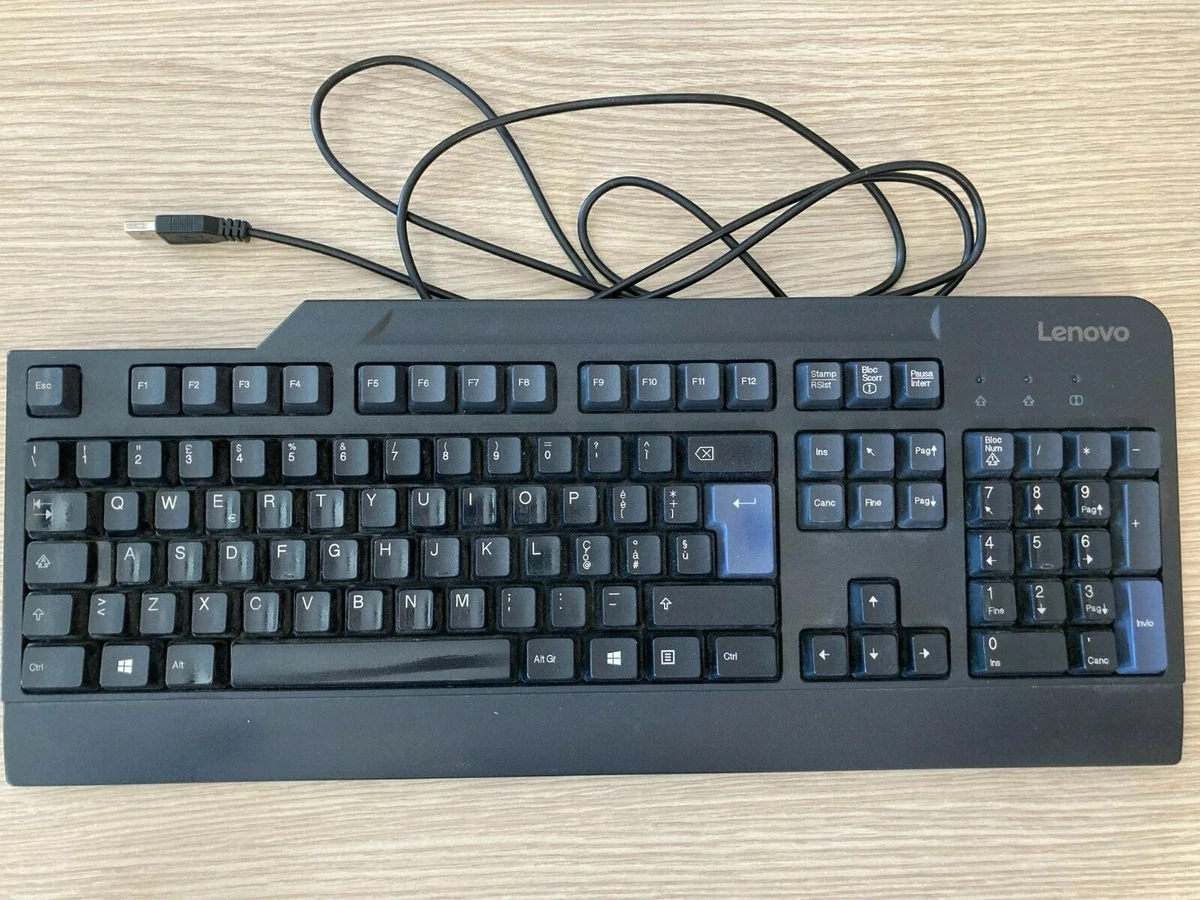 Tastiera Lenovo USB Italiana QWERTY &ndash; Ricondizionata &ndash; Nero