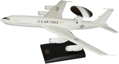 USAF Boeing E-3 Sentry AWACS AEW&C Desk Top Display Jet Model 1/100 SC Airplane