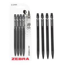 Zebra MP Mechanical Pencil 0.5mm Nib Graphite Lead Black Barrel 4 Pack