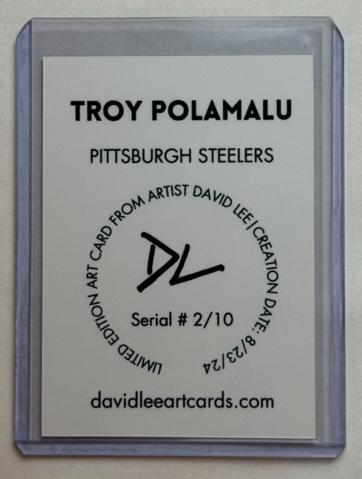 Troy Polamalu Limited Artist Signed 