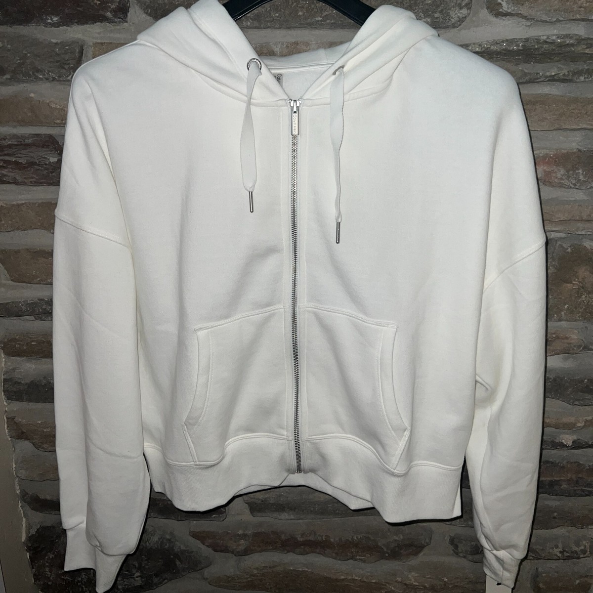 Calvin Klein Performance Drop Shoulder Zip Hoodie Pearl LS Full
