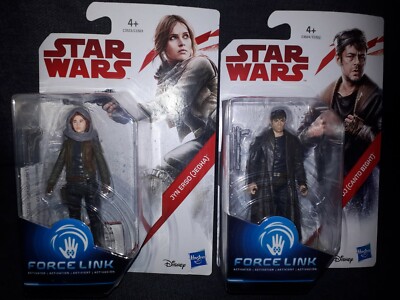 Hasbro Disney Star Wars Force Link Jyn Erso (Jedha) & DJ (Canto Bight) NEU OVP