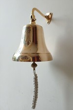 Brass USMC Ship Bell Wall Mount Nautical Maritime Hanging Home D&eacute;cor Door Bell