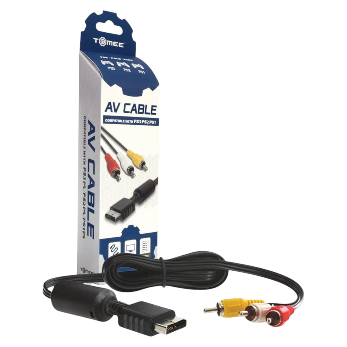 Tomee Composite AV Cable for Sony PlayStation 1 / 2 / 3 PS1 PS2 PS3 PSX