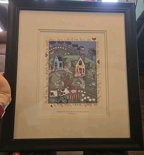 Blakeley Wilson Folk Art Print Where There Is Great Love Signed