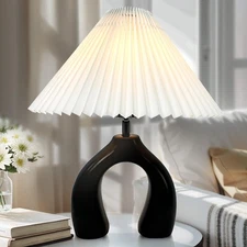 17.2" Ceramic Bedside Lamp - 3 Way Dimmable with USB Port & 4W Bulb - Touch C...