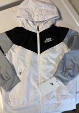 NWT Nike Repel Little Boys White Hooded Jacket Size 6 5-6 years 