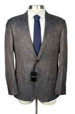 Emporio Armani Sport Coat 40 R Mens Blue Brown Viscose G Line Blazer
