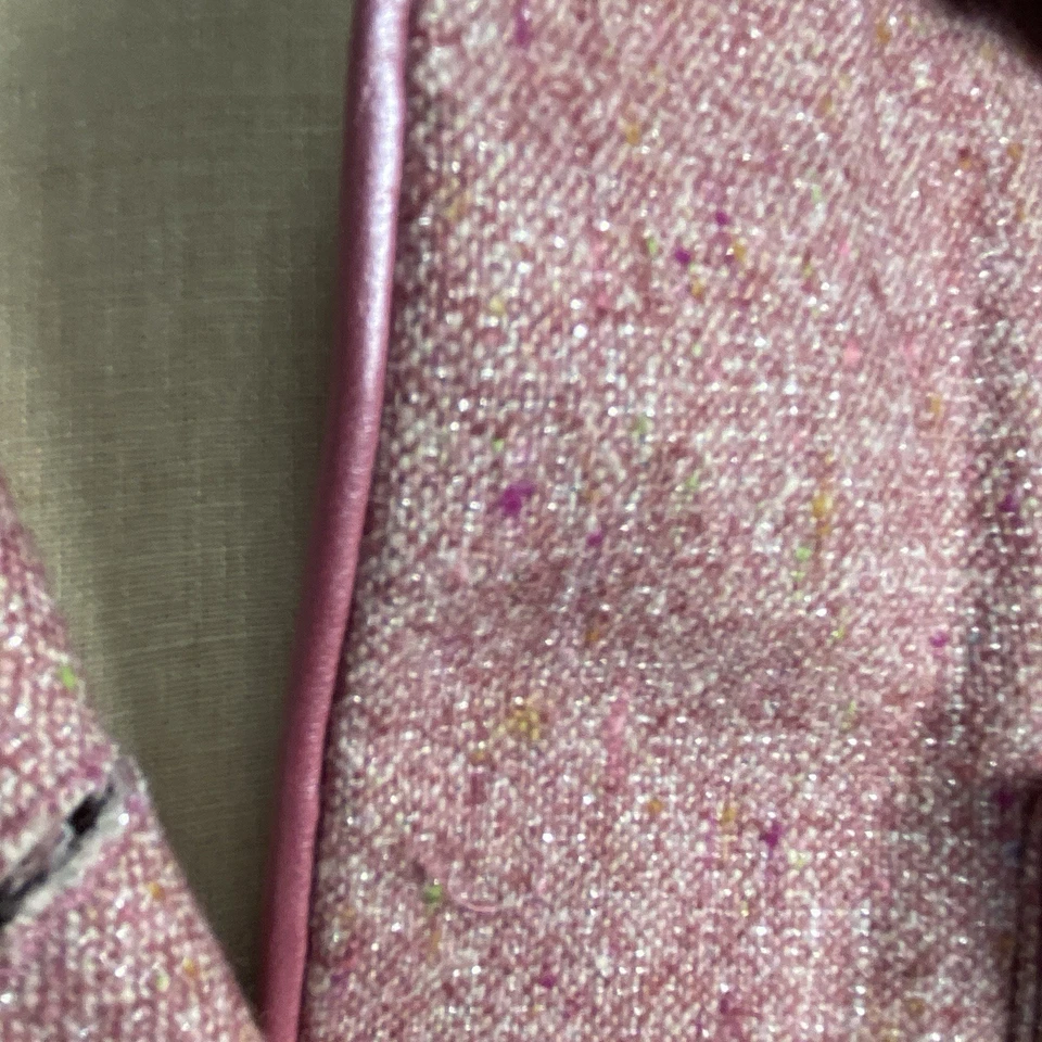 Bebe Mezcla Lana Falda Traje Rosa Chaqueta Talla 4 Falda Talla 6 (Chaqueta Falta 1 Botón) Foto 4 de 4