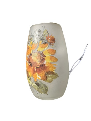 5 Zoll Stony Creek Sonnenblume beleuchtet Milchglas Herbst Dekor - Bild 4 von 6