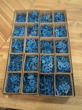 HUGE Lot Vintage Blue Plastic 1" Menu Board Letters Lettering Numbers Symbols