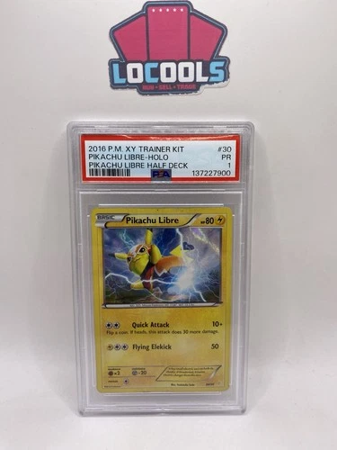 2016 POKEMON XY TRAINER KIT PIKACHU LIBRE HALF DECK #14 PIKACHU LIBRE PSA 1