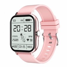 Smart Sports Watch Bluetooth Heart Rate Blood Pressure Pink 