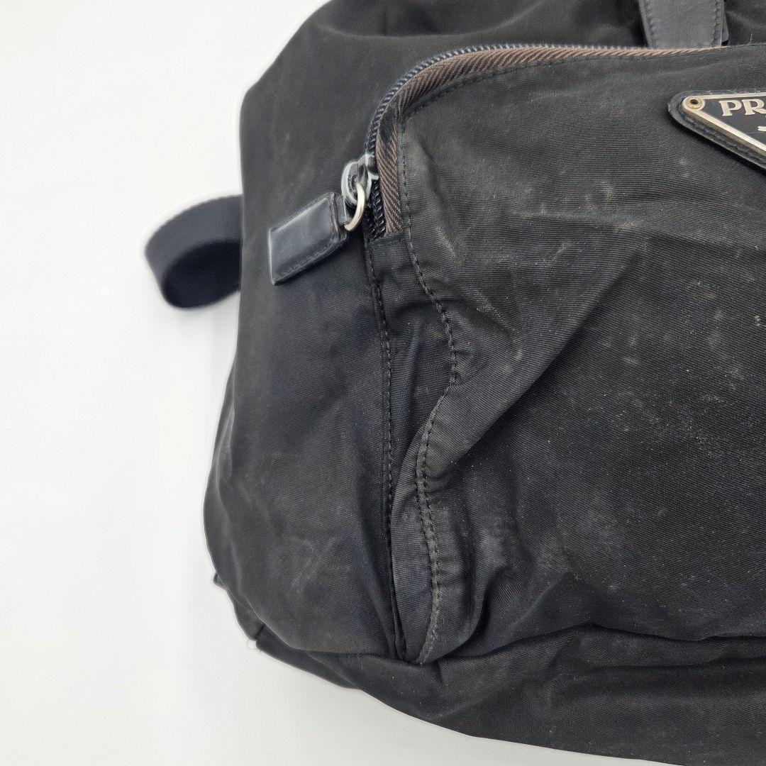 Prada Nylon Backpack Black Triangular Logo Used w… - image 7