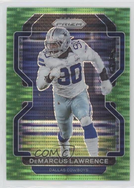2021 Panini Prizm Neon Green Pulsar Prizm DeMarcus Lawrence #244 0nw5