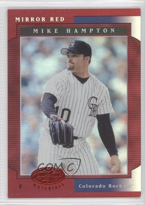 2001 Leaf Certified Materials Mirror Red 57/75 Mike Hampton #67 0e8