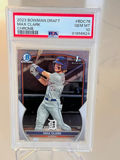 Bowman 2023 Draft Chrome Max Clark #BDC-76 RC Insert PSA 10 Tigers