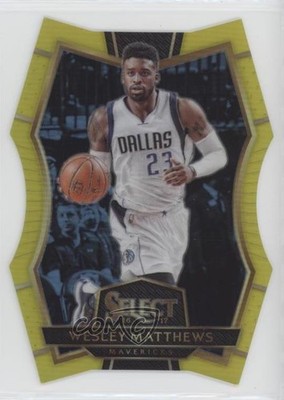 2016-17 Panini Select Premier Level Neon Yellow Prizm 57/75 Wesley Matthews e6p