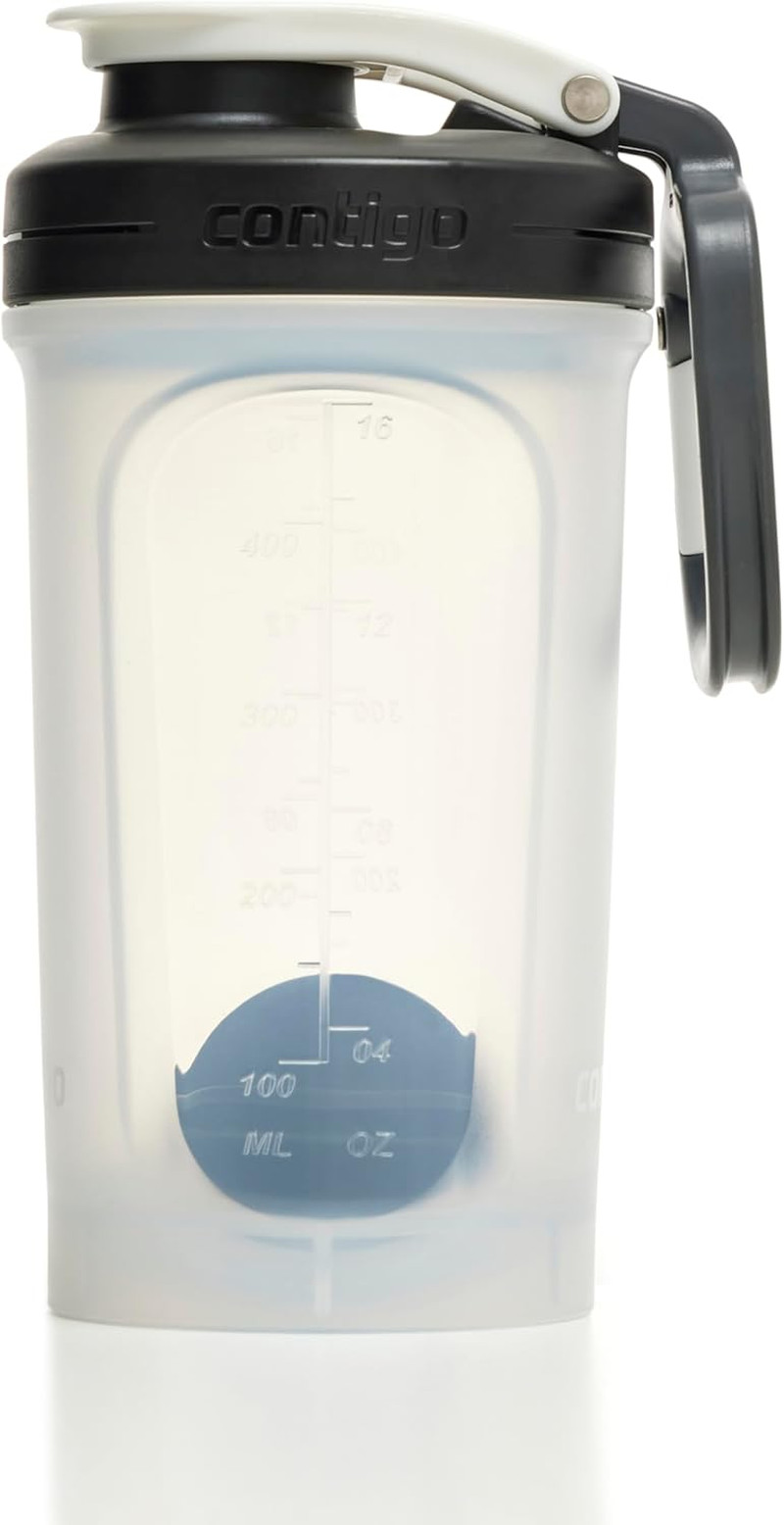 Shake & Go 2.0 Protein Shaker Bottle with Mixer Ball | Large BPA Free Blender |