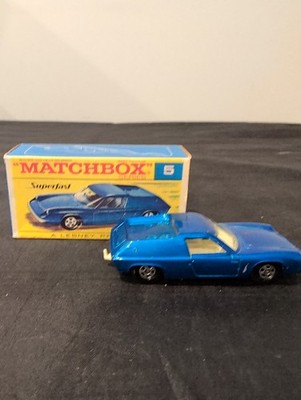 Matchbox Superfast #5 Blue Lotus Europa With Original Box - Lesney